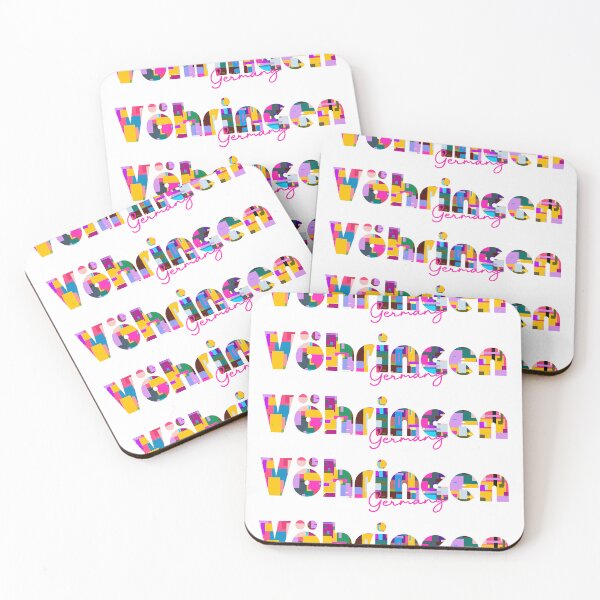 Item preview, Vöhringen, Germany, Vibrant Abstract City Typography Art designed and sold by Wanderful-roads.