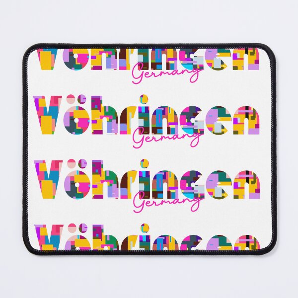 Item preview, Vöhringen, Germany, Vibrant Abstract City Typography Art designed and sold by Wanderful-roads.