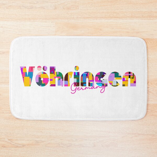 Item preview, Vöhringen, Germany, Vibrant Abstract City Typography Art designed and sold by Wanderful-roads.