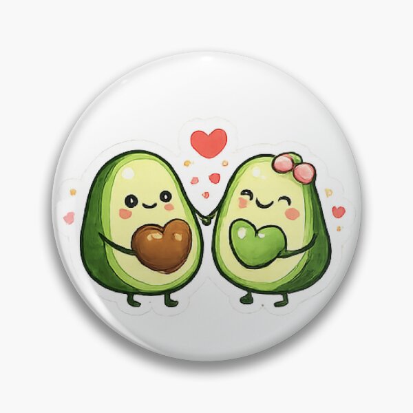 Item preview, Cute Avocado Couple Love designed and sold by Northline Creative.