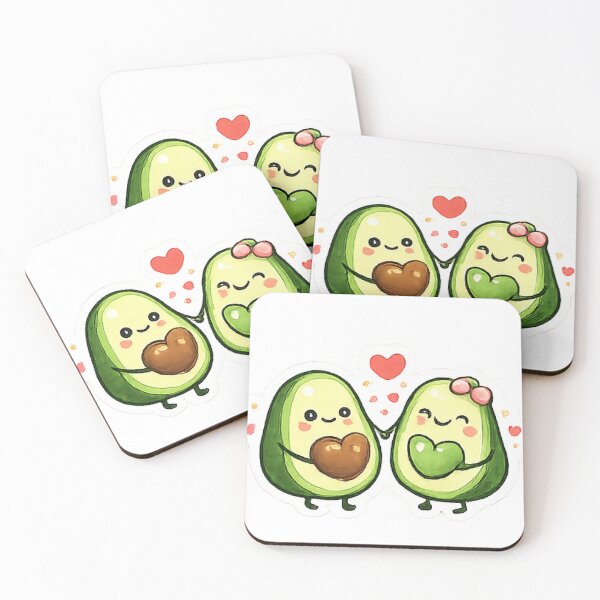 Item preview, Cute Avocado Couple Love designed and sold by Northline Creative.
