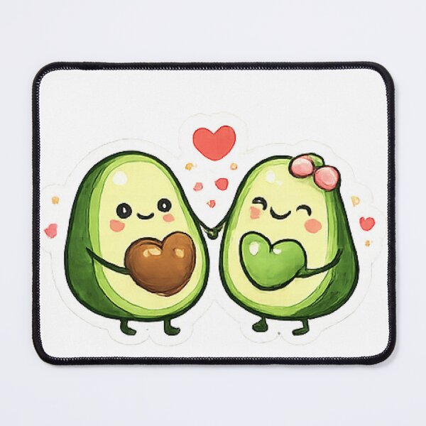 Item preview, Cute Avocado Couple Love designed and sold by Northline Creative.