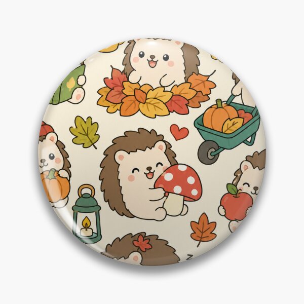 Item preview, Cozy Autumn Hedgehog Pattern designed and sold by Soft Berry Studio.