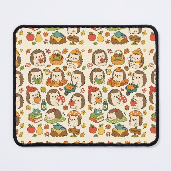 Item preview, Cozy Autumn Hedgehog Pattern designed and sold by Soft Berry Studio.