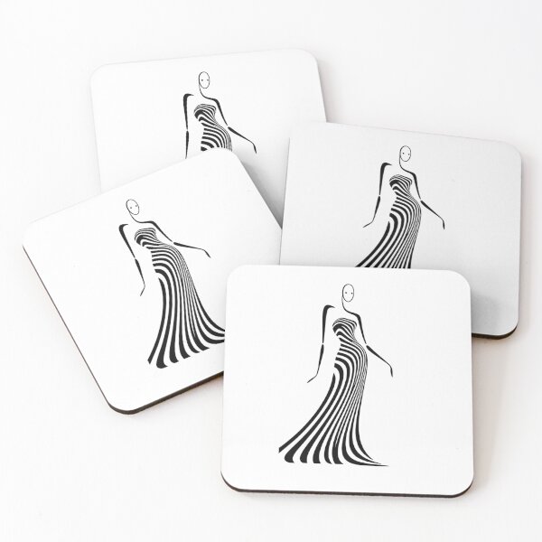 Item preview, Abstract Striped Silhouette - Minimalist Fashion Art designed and sold by StudioPixelMix.