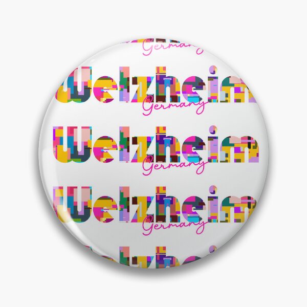 Item preview, Welzheim, Germany, Vibrant Abstract City Typography Art designed and sold by Wanderful-roads.