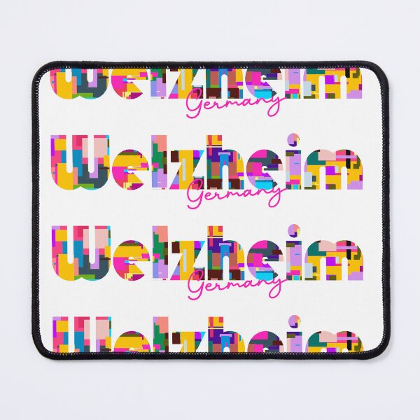 Item preview, Welzheim, Germany, Vibrant Abstract City Typography Art designed and sold by Wanderful-roads.