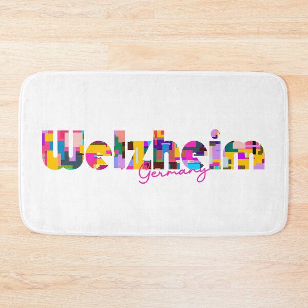 Item preview, Welzheim, Germany, Vibrant Abstract City Typography Art designed and sold by Wanderful-roads.