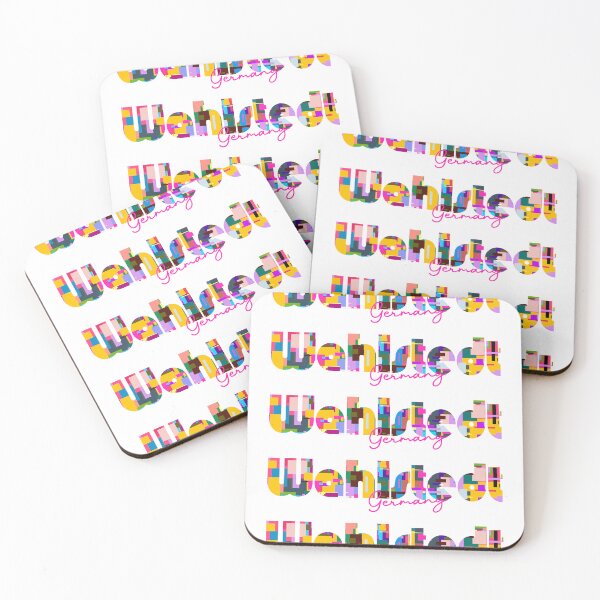 Item preview, Wahlstedt, Germany, Vibrant Abstract City Typography Art designed and sold by Wanderful-roads.