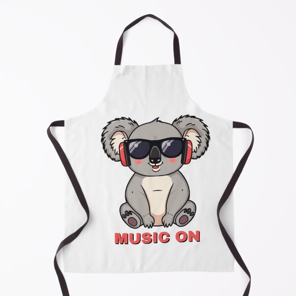Item preview, Music On - Cute Rockstar DJ Koala designed and sold by BrokenVibe.