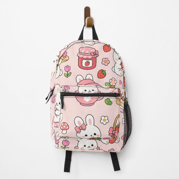 Item preview, Strawberry Bunny Picnic Pattern designed and sold by Soft Berry Studio.