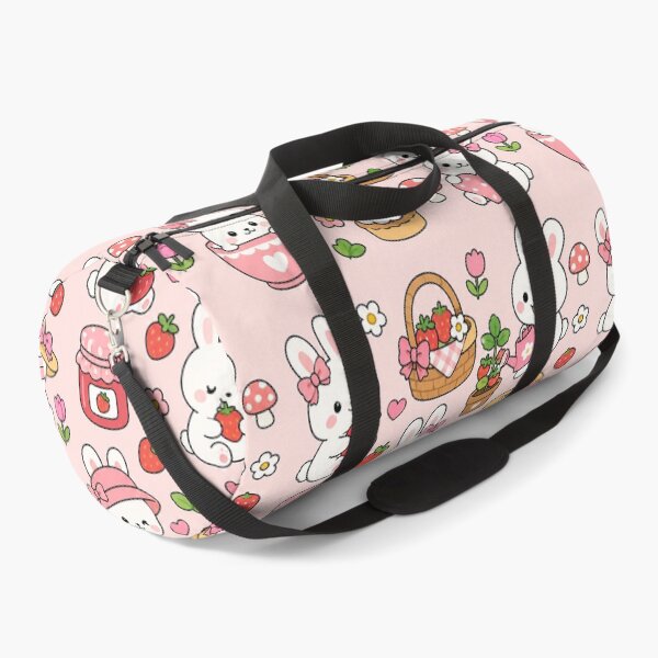 Item preview, Strawberry Bunny Picnic Pattern designed and sold by Soft Berry Studio.