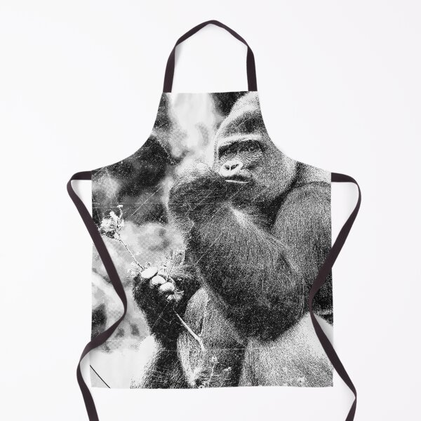 Item preview, Silverback Gorilla Dark Wildlife Portrait Circular Vignette Art designed and sold by Ghoul Enterprises.
