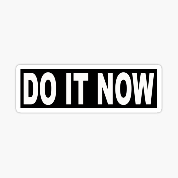 DO IT NOW Sticker