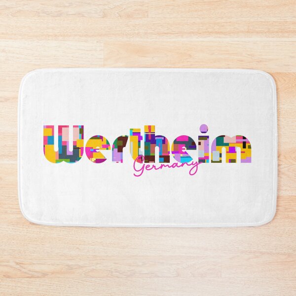 Item preview, Wertheim, Germany, Vibrant Abstract City Typography Art designed and sold by Wanderful-roads.