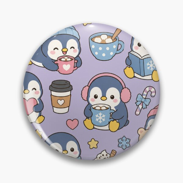 Item preview, Winter Penguin Cocoa Pattern designed and sold by Soft Berry Studio.