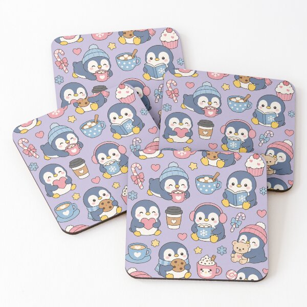 Item preview, Winter Penguin Cocoa Pattern designed and sold by Soft Berry Studio.