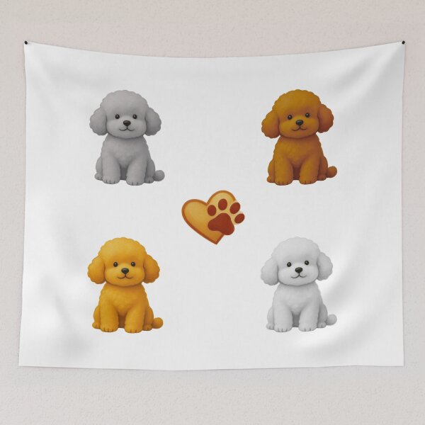 Item preview, Dog Cute Poodle Puppy Sticker Pack Kawaii Dogs Pattern Heart Paw Sticker designed and sold by Art IN Pack.