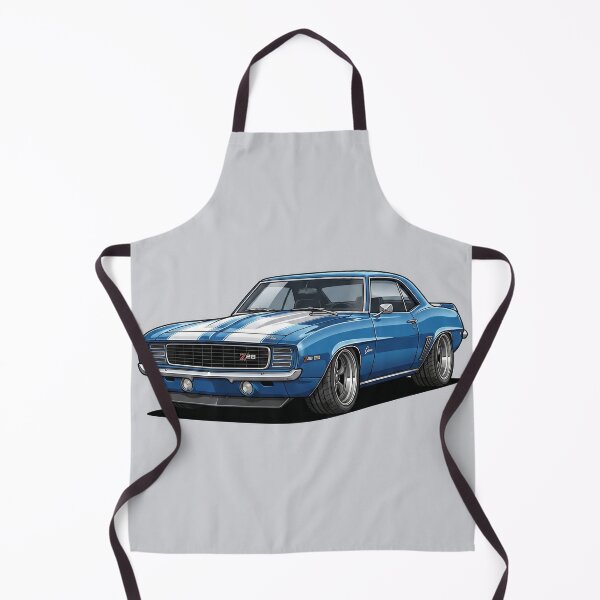 Item preview, 1969 Chevrolet Camaro Z28 Blue Muscle Car Art Illustration designed and sold by Motorline44.