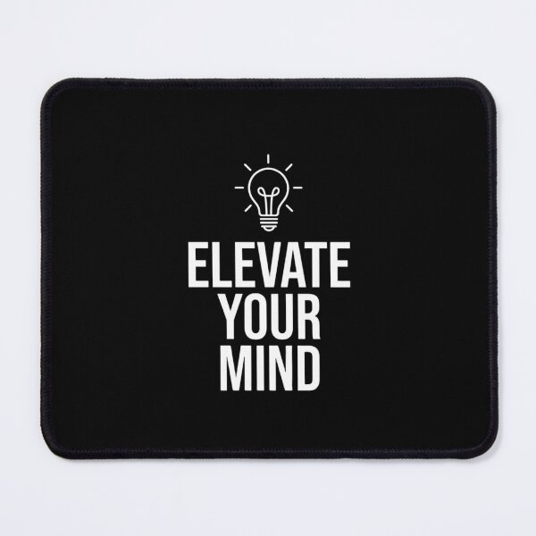 Item preview, Elevate Your Mind Lightbulb Typography Design designed and sold by GiggleInkTees.
