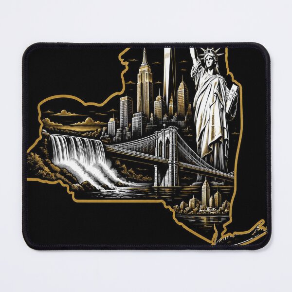 Item preview, New York Shirt Gold Black State Pride Design designed and sold by SunnyDesign82.