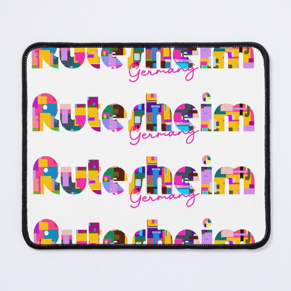 Item preview, Rutesheim, Germany, Vibrant Abstract City Typography Art designed and sold by Wanderful-roads.