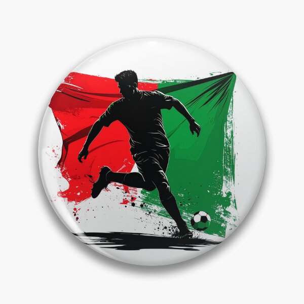 Item preview, Morocco Soccer Player Art — Maroc Football Flag Action Fan Print designed and sold by icemanphotos.