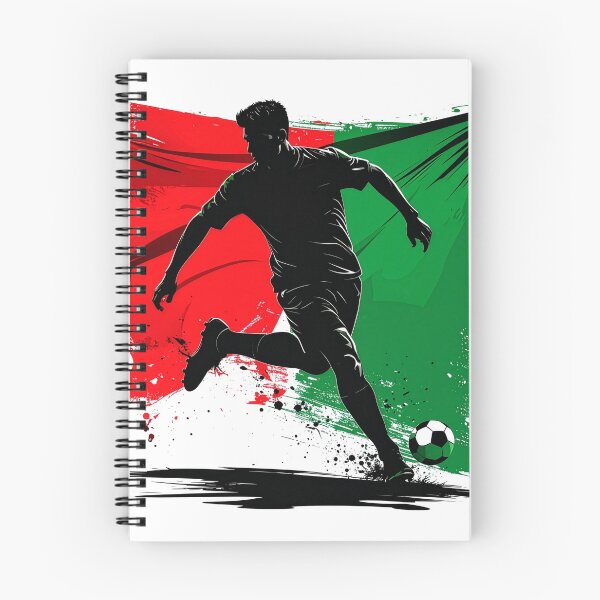 Item preview, Morocco Soccer Player Art — Maroc Football Flag Action Fan Print designed and sold by icemanphotos.