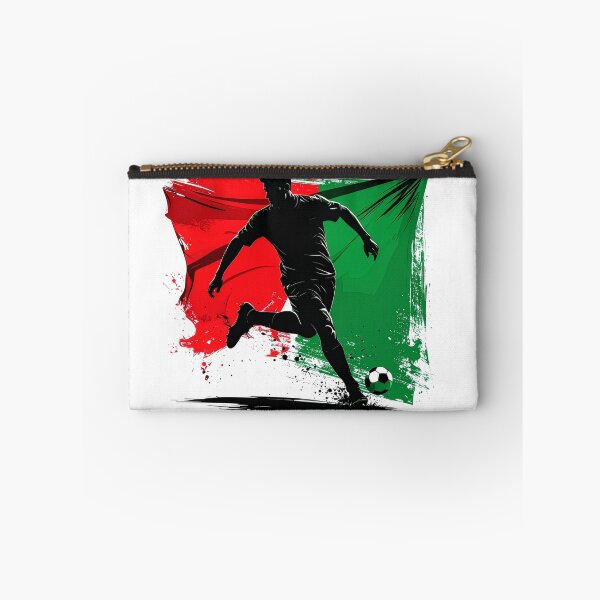 Item preview, Morocco Soccer Player Art — Maroc Football Flag Action Fan Print designed and sold by icemanphotos.