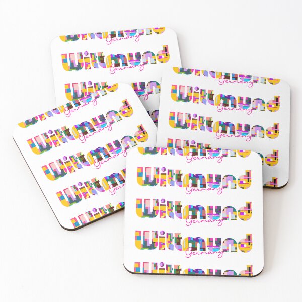 Item preview, Wittmund, Germany, Vibrant Abstract City Typography Art designed and sold by Wanderful-roads.