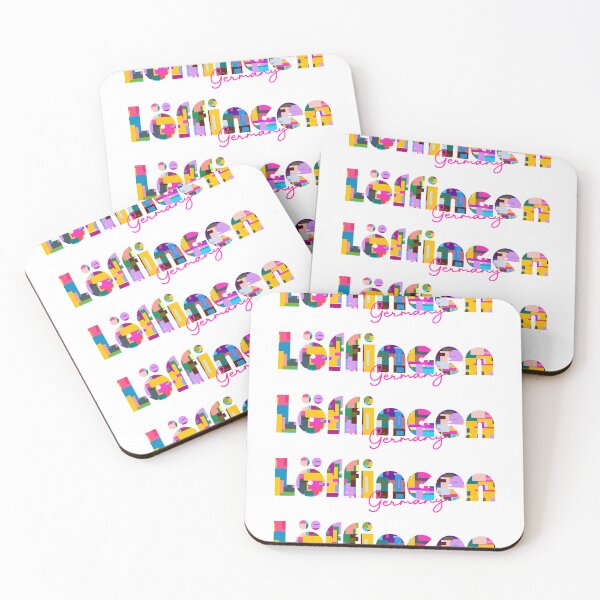 Item preview, Löffingen, Germany, Vibrant Abstract City Typography Art designed and sold by Wanderful-roads.