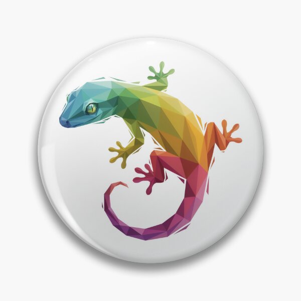 Item preview, Tribal Gecko - Rainbow Low Poly Gecko – Colorful Geometric Lizard Art Design designed and sold by ArcticFoxStudio.