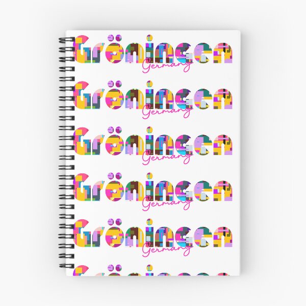 Item preview, Gröningen, Germany, Vibrant Abstract City Typography Art designed and sold by Wanderful-roads.