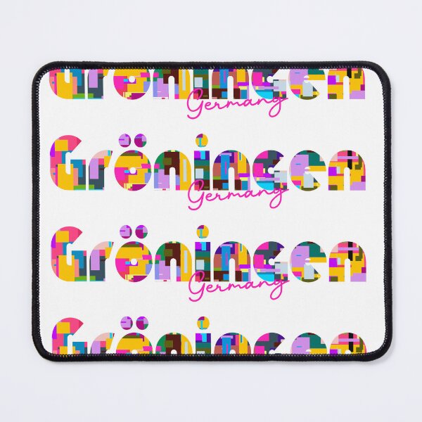 Item preview, Gröningen, Germany, Vibrant Abstract City Typography Art designed and sold by Wanderful-roads.