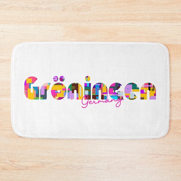 Item preview, Gröningen, Germany, Vibrant Abstract City Typography Art designed and sold by Wanderful-roads.