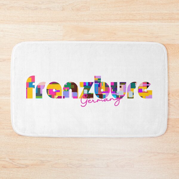 Item preview, Franzburg, Germany, Vibrant Abstract City Typography Art designed and sold by Wanderful-roads.