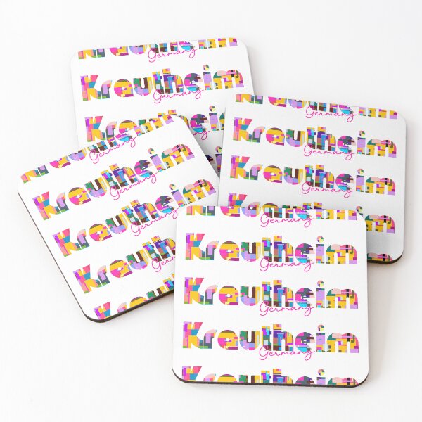 Item preview, Krautheim, Germany, Vibrant Abstract City Typography Art designed and sold by Wanderful-roads.