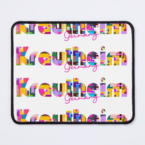 Item preview, Krautheim, Germany, Vibrant Abstract City Typography Art designed and sold by Wanderful-roads.