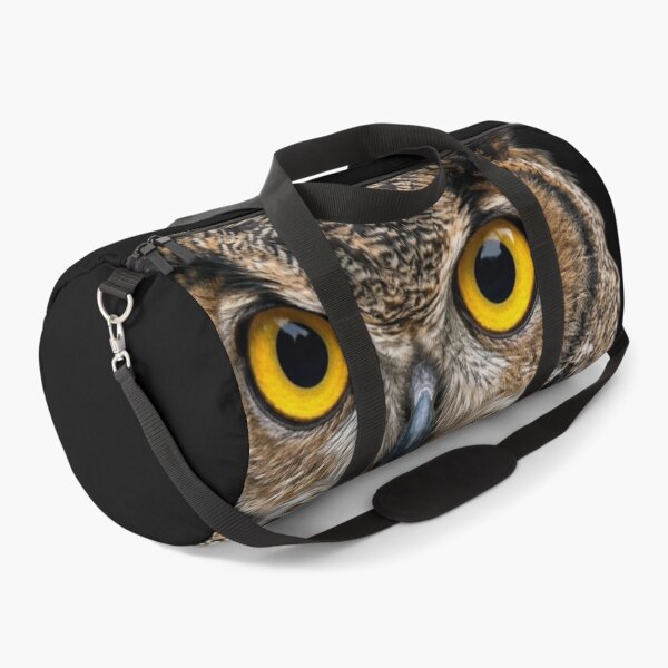 Item preview, Majestic Horned Owl with Intense Yellow Eyes designed and sold by ovidiuboc.