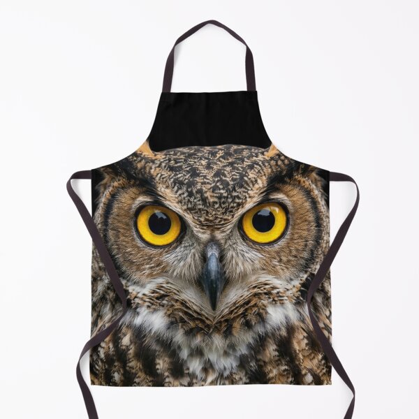 Item preview, Majestic Horned Owl with Intense Yellow Eyes designed and sold by ovidiuboc.