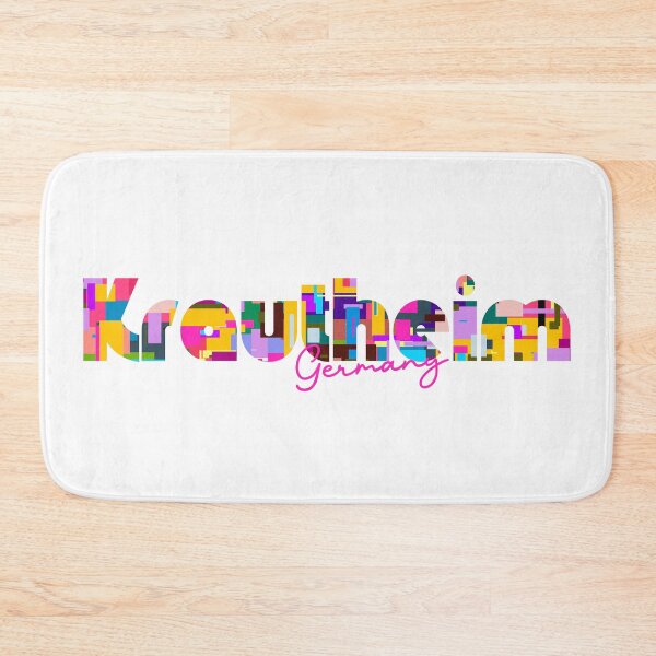 Item preview, Krautheim, Germany, Vibrant Abstract City Typography Art designed and sold by Wanderful-roads.