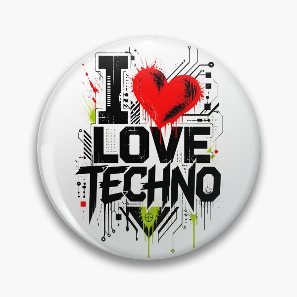Item preview, Love Techno Industrial Street Art Grungy designed and sold by ZenRave Designs.