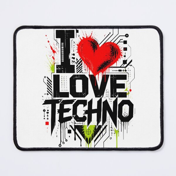 Item preview, Love Techno Industrial Street Art Grungy designed and sold by  ZenRave Designs.