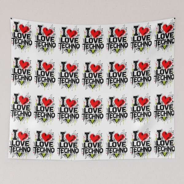 Item preview, Love Techno Industrial Street Art Grungy designed and sold by  ZenRave Designs.