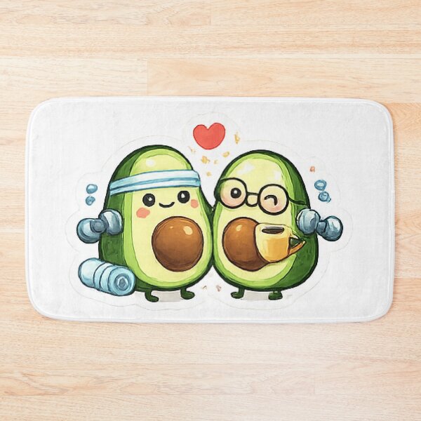 Item preview, Cute Avocado Gym and Coffee Fitness designed and sold by Northline Creative.