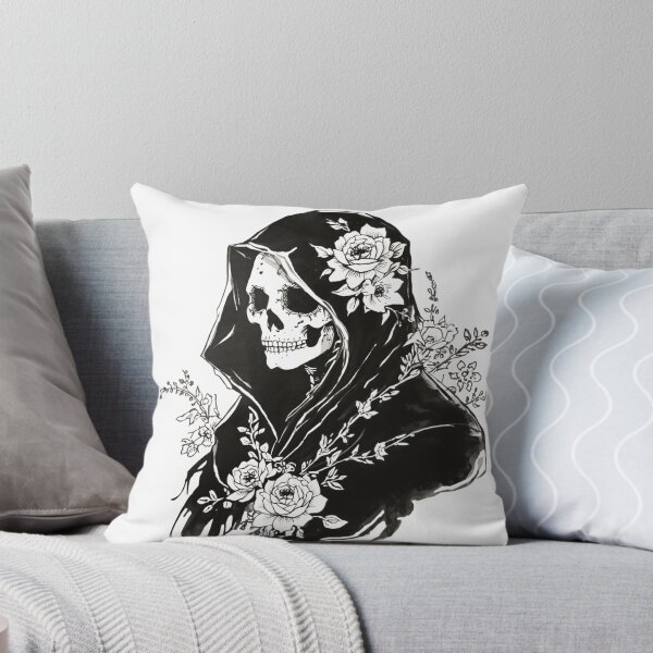 Item preview,  Death with a bouquet of flowers designed and sold by uunaa.