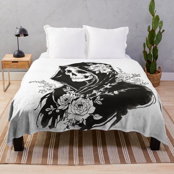 Item preview, Death with a bouquet of flowers designed and sold by uunaa.