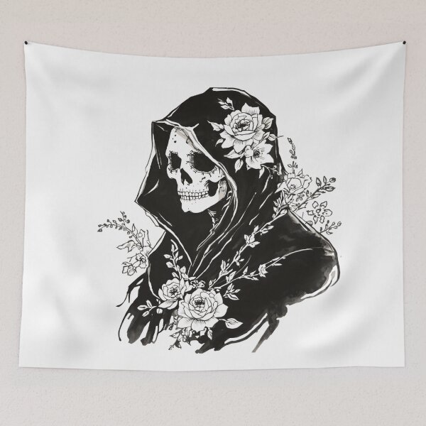 Item preview,  Death with a bouquet of flowers designed and sold by uunaa.