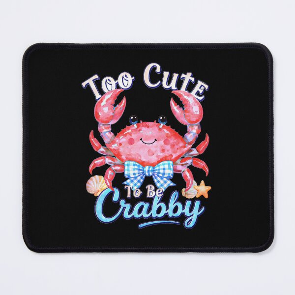 Item preview, Too cute crabby, Crab With Bow Tie Watercolor Illustration, Nautical Beach Cartoon designed and sold by Lozarux.