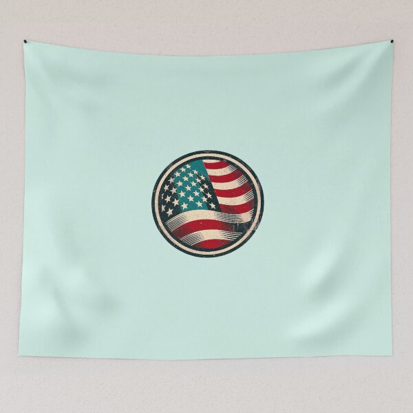 Item preview, USA Flag circle shape t shrit and gift items designed and sold by Trending Now ⭐️⭐️⭐️.